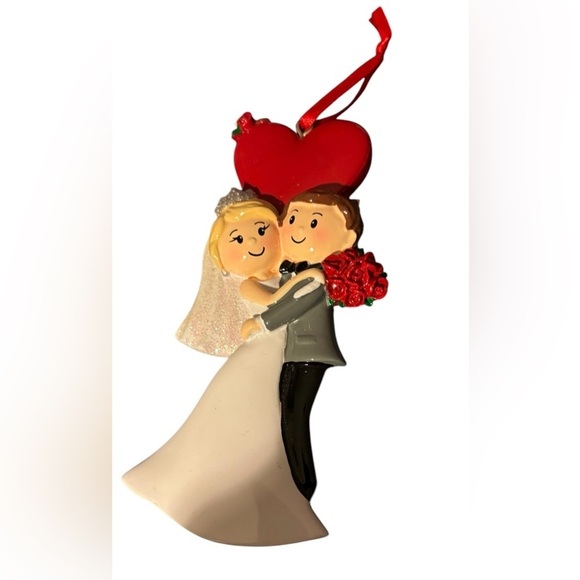 Mr & Mrs Our First Christmas Together Trio of Tree Ornaments Love Marriage - Picture 2 of 6